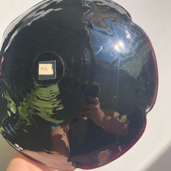 VINTAGE Murano Black Art Glass Tutti Frutti Bowl - Picture 12 of 13